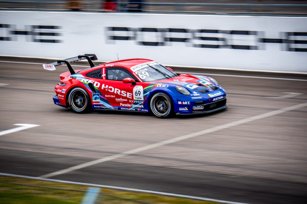 Gustav Krogh i svær Porsche Carrera Cup-premiere på Anderstorp.
(Foto: Porsche Carrera Cup Scandinavia)